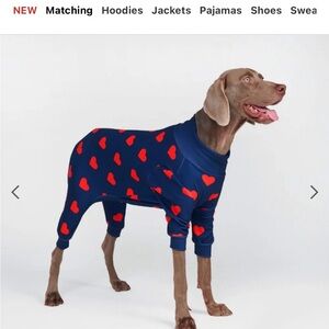 Heart Patterned Dog Pajamas